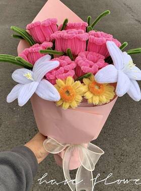 成品志AL822552送给伢的花美扭扭棒di花束创意仪式感送女朋友惊y