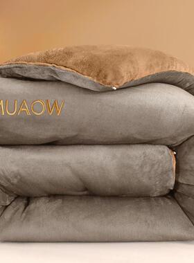 工厂直牛奶绒被冬被销加保暖子棉被宿RXY舍厚单人被芯