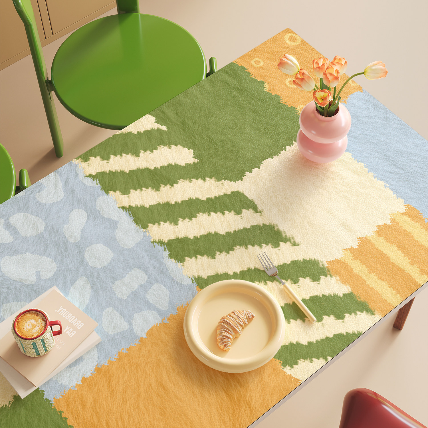 清新美式桌布防水防油免洗防烫餐桌垫免洗茶几皮革桌垫桌面保护垫,居家布艺,桌布,淘宝优惠券,粉丝福利购,淘宝优惠卷