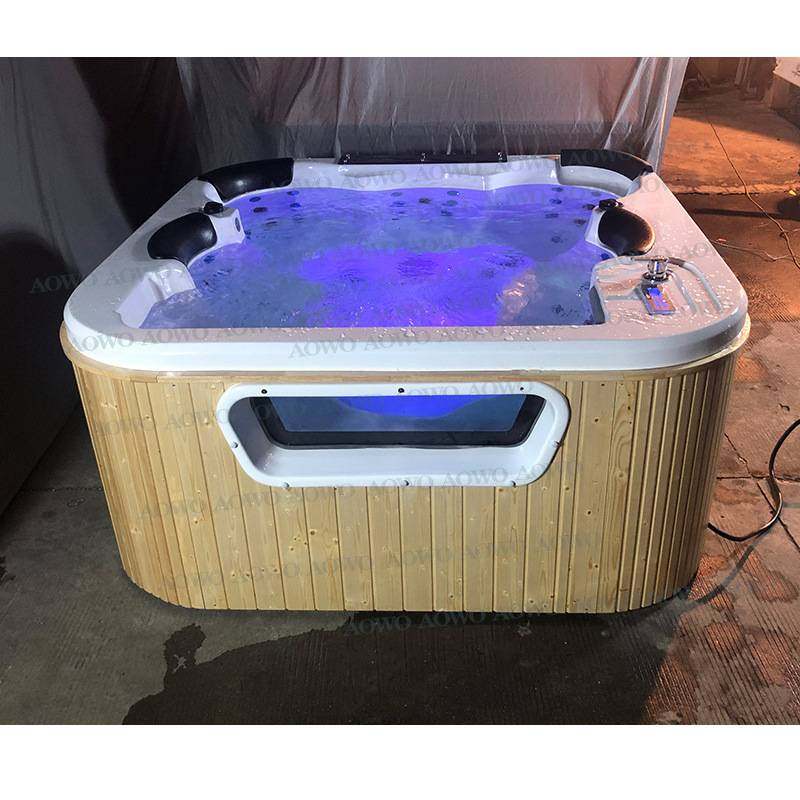 户外花圜按摩浴缸SPA泡澡浴池亚克力冲浪水疗浴缸5-6人位bathtub