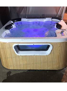 户外花圜按摩浴缸SPA泡澡浴池亚克力冲浪水疗浴缸5-6人位bathtub