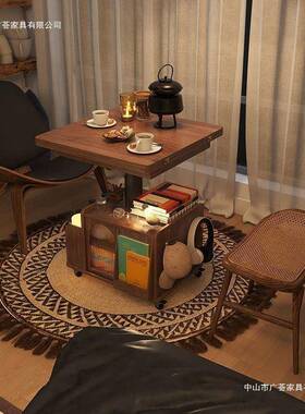 实木时升降茶代两几移动车茶桌折叠餐桌用茶台NIF多功能推客厅沙
