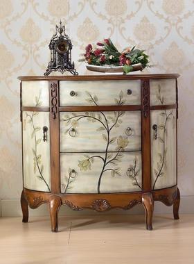 新款美村入户玄关柜门厅F778HSHM半圆过道式柜实乡木客柜厅储物彩