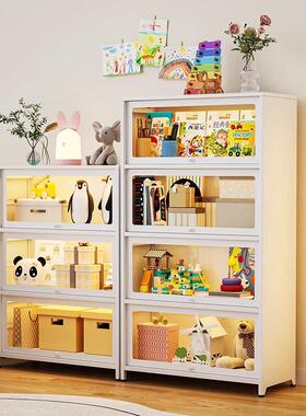 华世鑫家用钢制书柜璃门儿厅童书玻客落地68888储物柜防尘收架纳