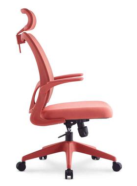 晟公家众家具红色办尚公ZS-CC230椅网布办电脑员工椅家用书房转椅