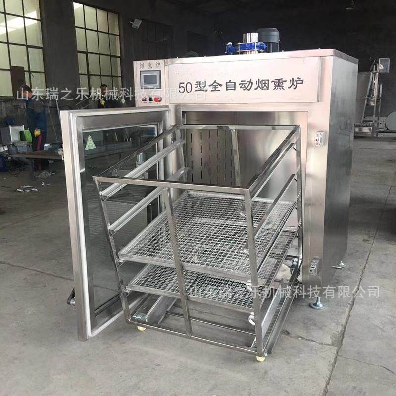 机果木红肠烟熏上炉色快哈尔滨红蒸煮肠255箱全自动腊肠风干厂家
