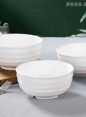 10汤个装密早胺碗食u3EqBLmt堂饭碗餐粥碗防快餐商用仿瓷汤摔面