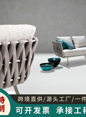 户外编藤沙发设计师个创带意家具别墅花园台性织阳休闲藤62320椅
