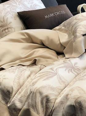 轻奢高端14ltao89620S天单丝件套数码印花被套床夏季冷凝春四凉感