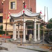 花岗岩石雕凉亭园林古建双层六角石亭子庭院别墅单层八角中式 凉亭