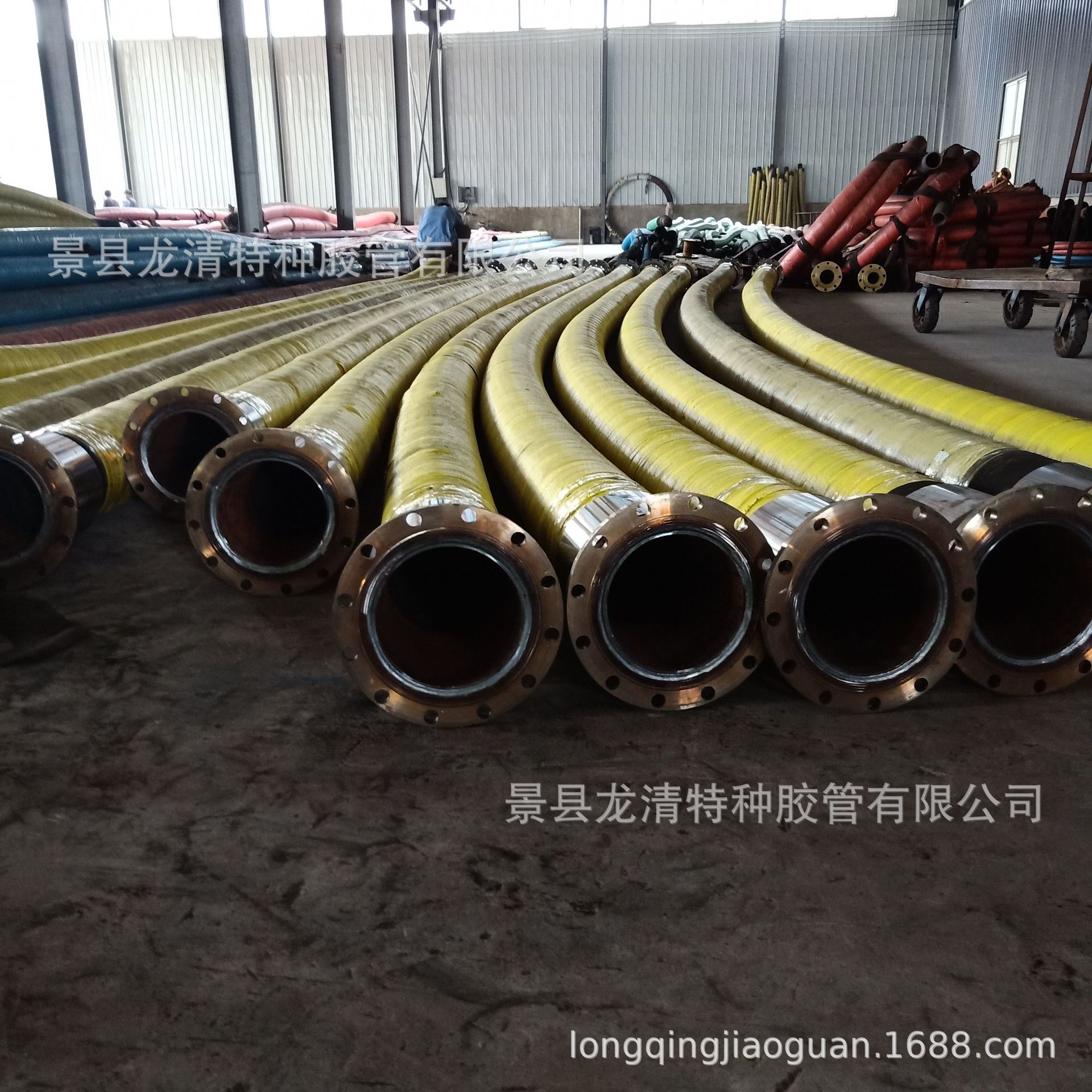 大口径胶管法兰接头泥浆管排水管钢丝编织胶管吸沙管高压排水胶管