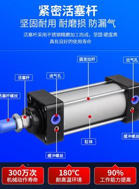 德客亚MAY型SC标准缸100/25/160/200X1010150-200活塞式大推-力气