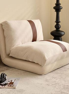 懒沙发睡家人用奶油风躺小户型折叠椅子阳CD629345台客厅可可榻榻