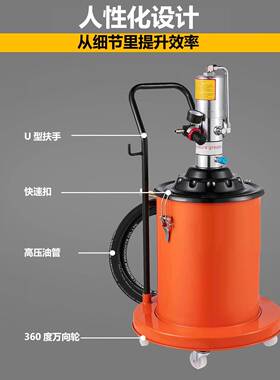 气动黄油机12L/0L/35L40L高2压/自动注油注161机便携式油泵