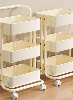 小推车置物架碳储钢房落地厨多层卫生动F$px}^lx间移婴儿用品零食