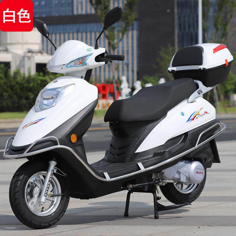 电女喷宇KH125T-6钻款踏板式摩托车两轮燃油助力车整车可牌上男成