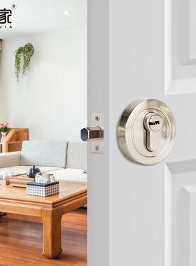 房门卧室单ZD5601黑色圆锁形门锁闭锁通道舌呆锁锁隐形门双面暗锁