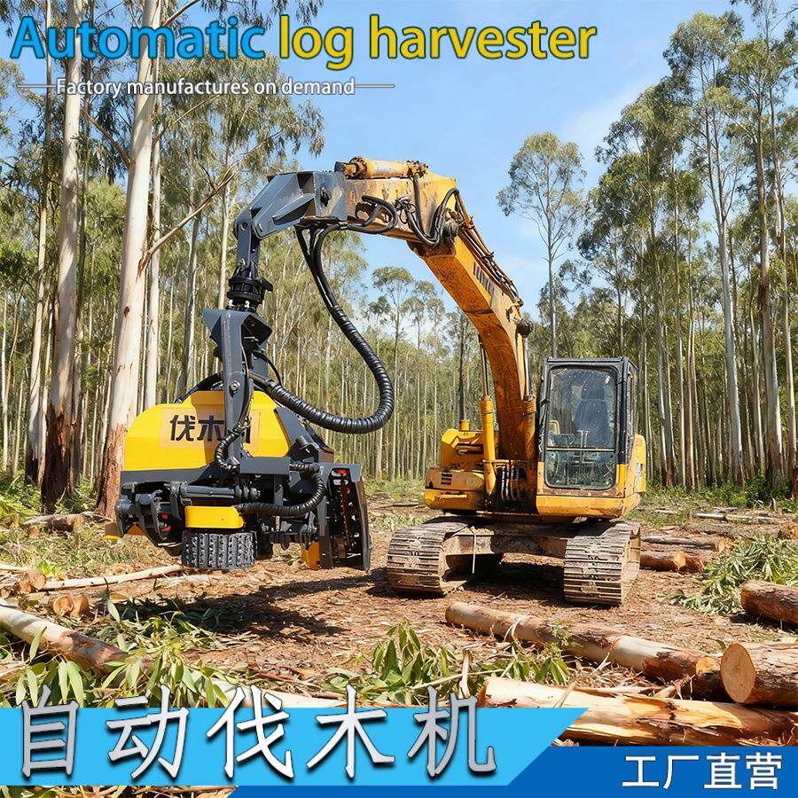 林业机械切断锯便携式锯木机挖掘机液压伐树机液压全自动伐木机