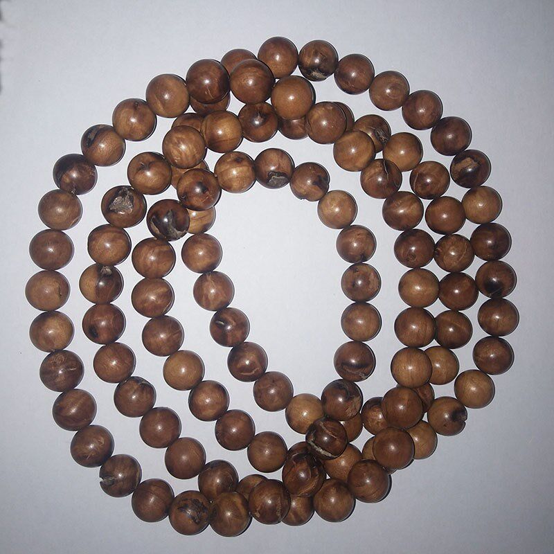 无油蜡纯打磨天然雷击枣木古树道系饰品沉水108佛珠念木珠