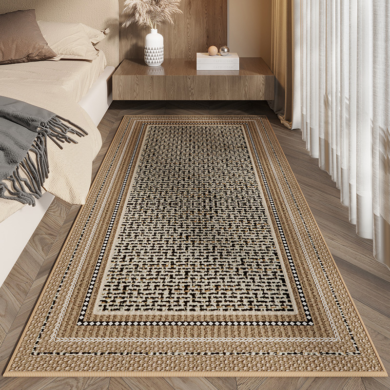 复古高级感床边毯长条卧室客厅地毯沙发茶几日式侘寂飘窗房间地垫