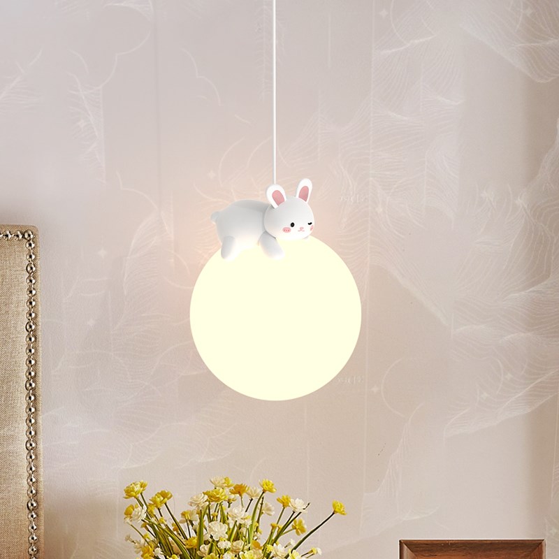 帕莎奶油风儿童房床头吊灯男孩女孩小吊灯网红款可爱创意餐厅吊灯