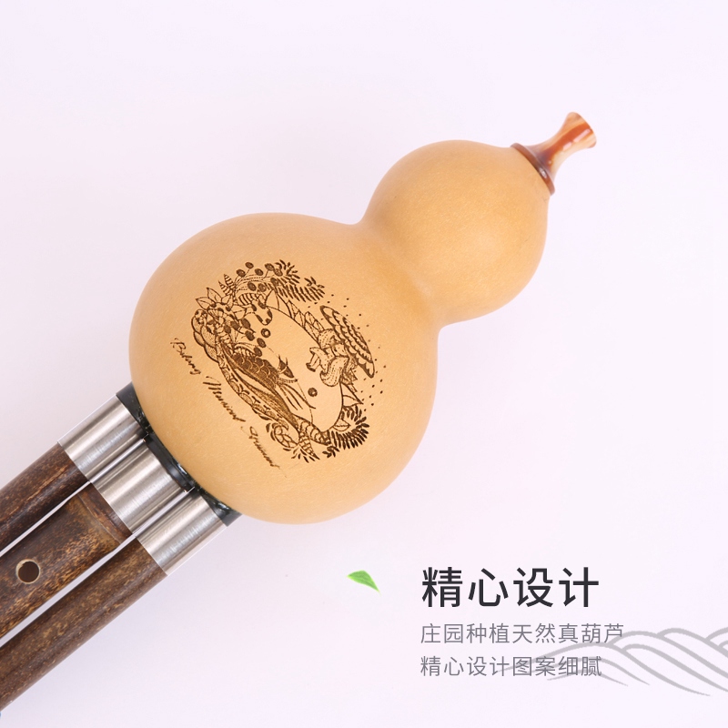 筚郎时光系列葫芦丝专业演奏型降B调C调G调F调D调紫竹七孔葫芦丝