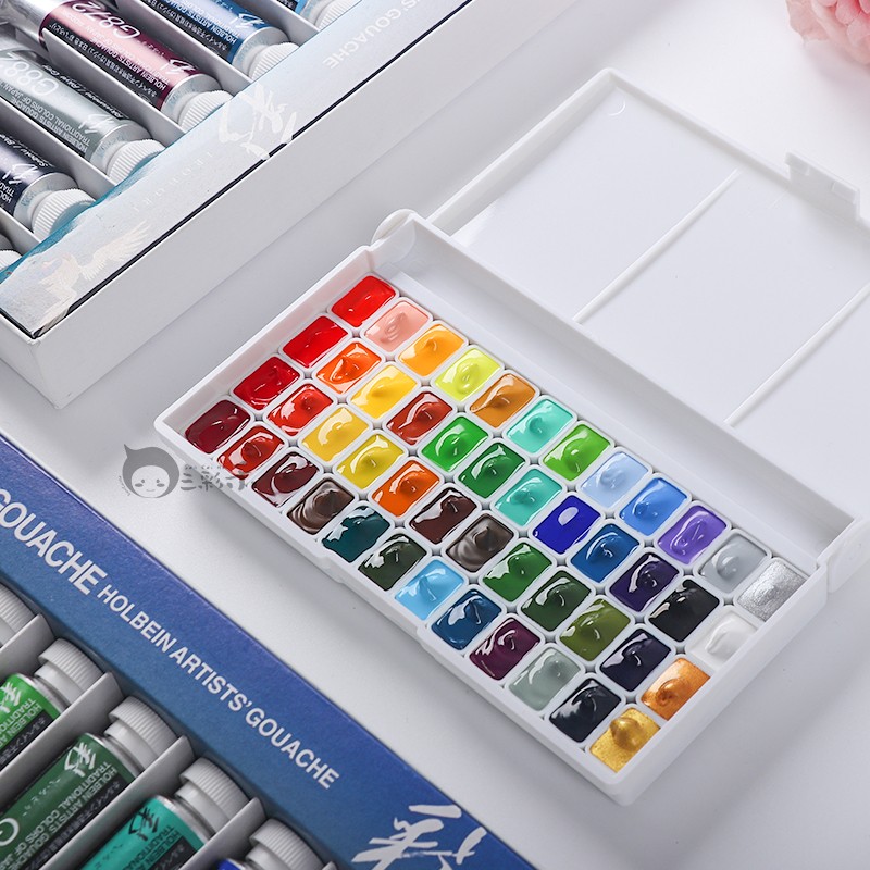 荷尔拜因新古彩分装水彩颜料不透明春夏秋冬四季 美甲颜料 三彩禾