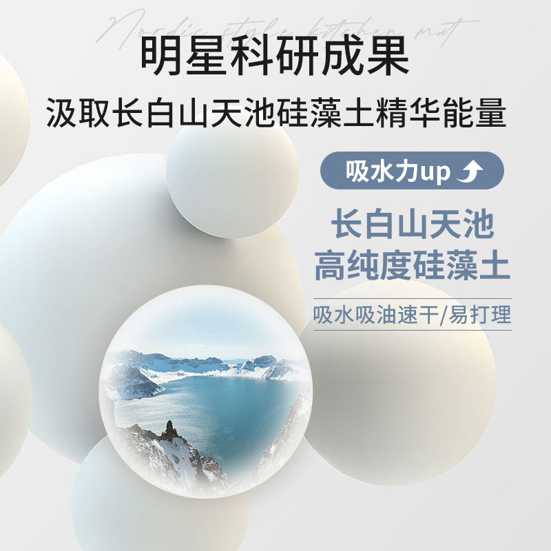 厨房专用防脏地垫防滑防油可擦免洗家用脚垫洗手台吸水垫门口地毯