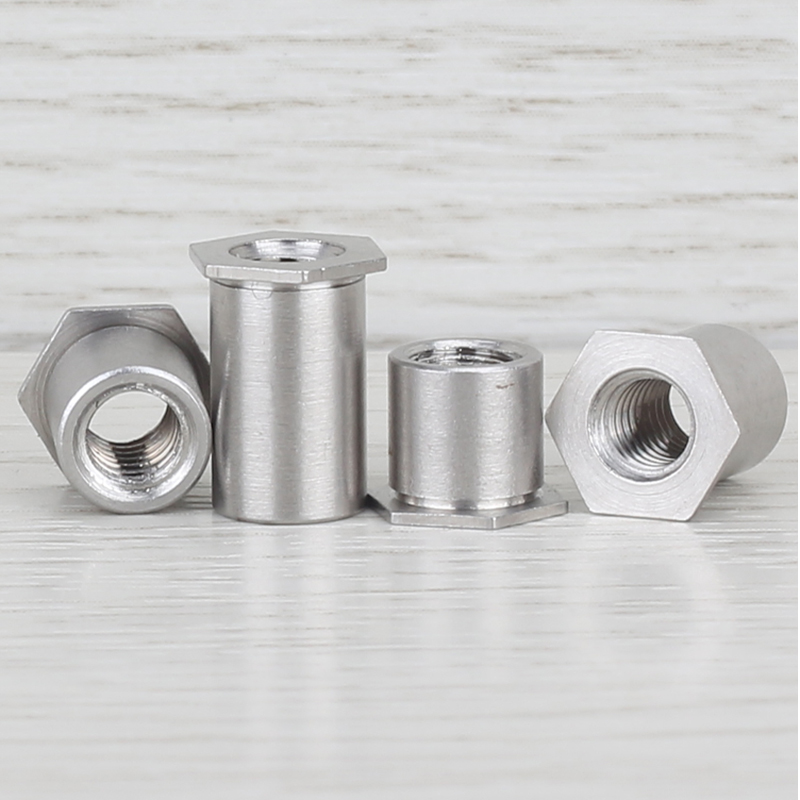 304不锈钢通孔压铆螺母柱-SOS-M5M6M8*x4x5x6x7x8x10x12x16x20x25