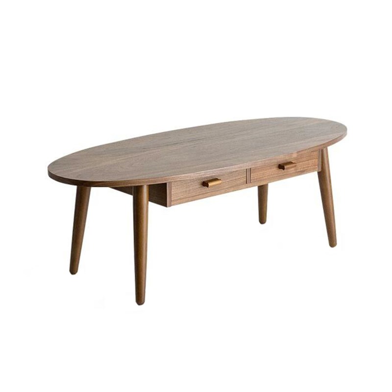 北欧实木黑胡桃木小茶几日式小户型简约茶桌客厅白橡木原木飘窗桌