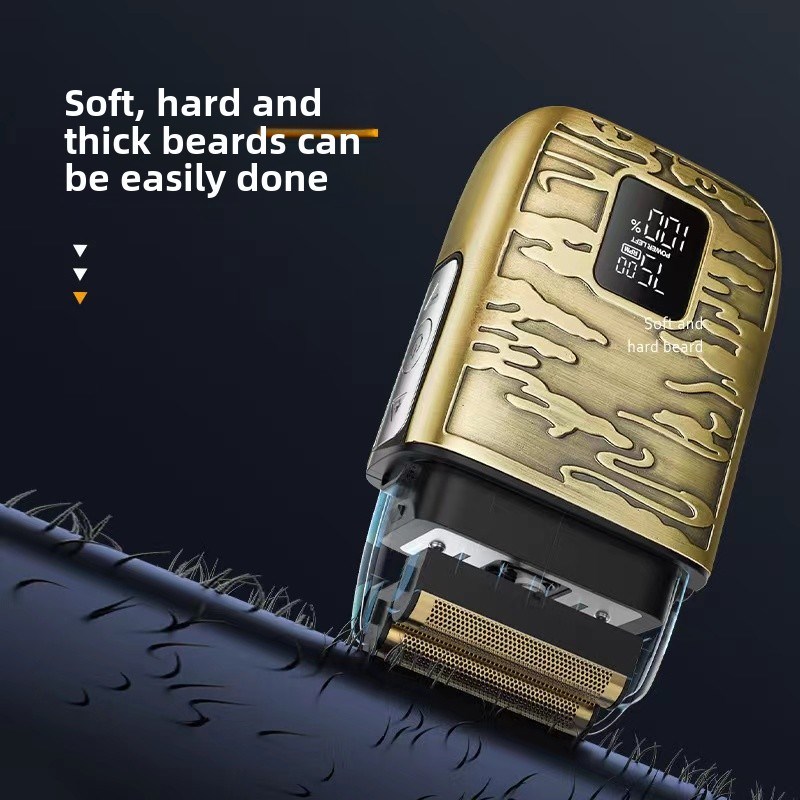 可洗智能男士电动剃须刀金属家用剃须刀美发沙龙秃头美白头发增白
