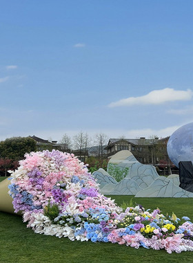 网红打卡拍照道具巨型花束捧花落地摆件大型商场店铺橱窗装饰布置