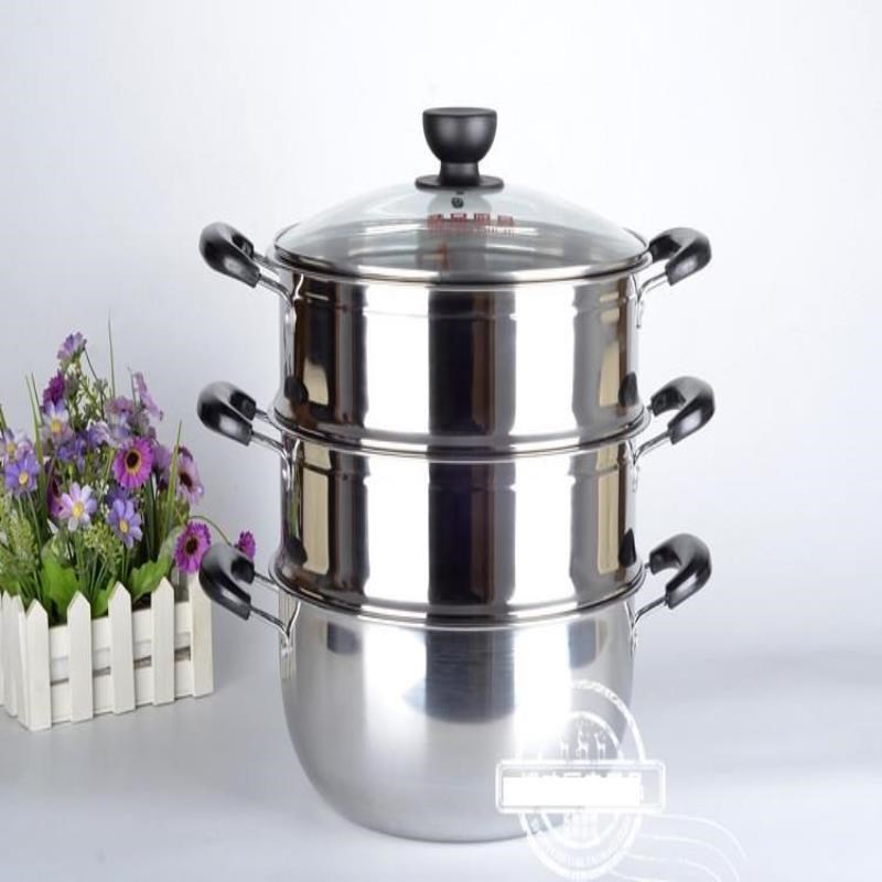 奶锅蒸笼家用不锈钢蒸锅篦子16cm18cm20cm24蒸屉蒸格笼屉小号