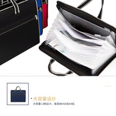 a4风琴包帆布手提文件夹整理收纳学生试卷夹大容量多层分类插页夹