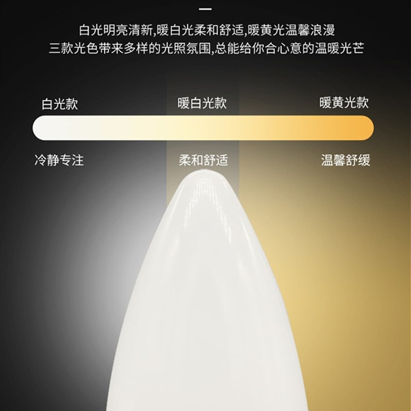 台灯可调光led灯泡E27暖白GU10射灯三档可控硅吊灯e14小螺口尖泡.