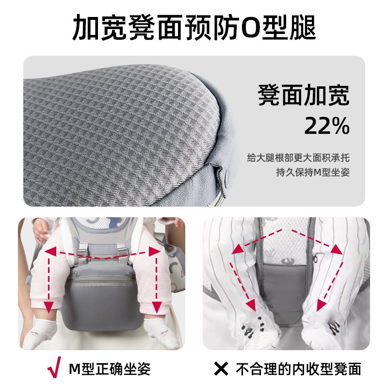 婴儿背带腰凳多功能前抱后背小孩四季夏通用宝宝外出简易抱娃神器