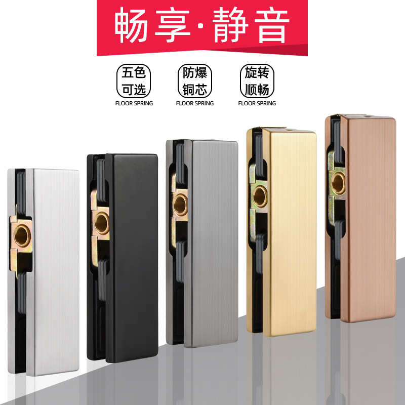 地弹簧玻璃门上下夹重型玻璃门无框夹一字夹上夹黑色钛金通用门夹图片