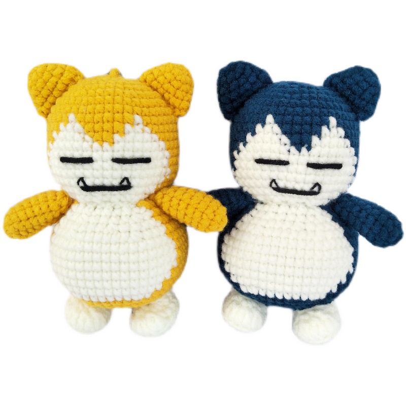 毛线玩偶情侣礼物卡比兽玩具纯手工钩针编织钥匙扣挂件diy材料包