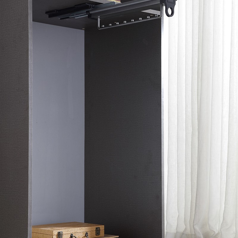 衣柜衣帽间挂衣杆推拉挂衣器顶装挂衣架伸缩柜内多功能衣柜五金件