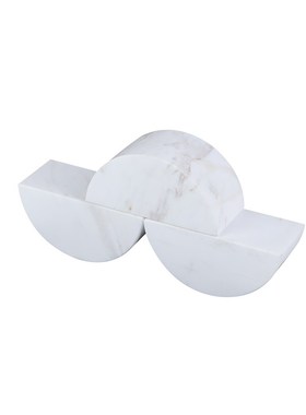 北欧风格立体几何造型大理石半圆拼接装饰品桌面摆件客厅玄关摆设