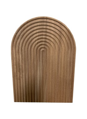 北欧简约样板间厨房展厅软装实木水波纹点心托盘餐盘砧板拍照道具