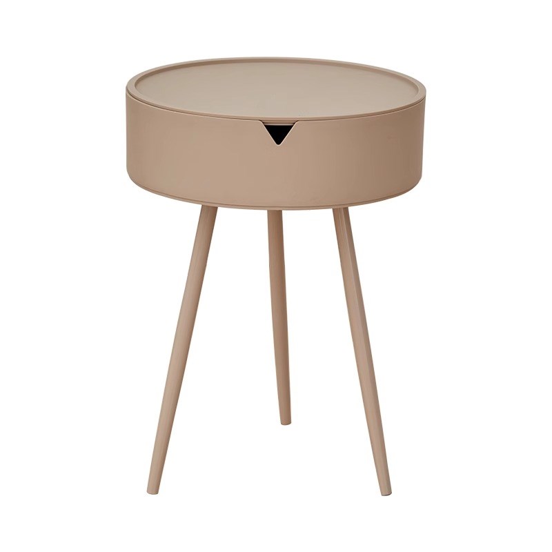 奶油风茶客厅边几家用小圆桌迷你床头柜简约网红阳台桌子小户型