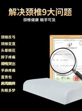 龙氏枕颈椎保健枕颈椎专用护颈枕记忆亲水棉睡觉单人助睡眠枕头