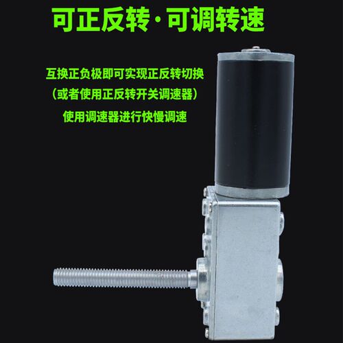 5840-31ZY蜗轮蜗杆减速电机直角大扭力正反调速低速马达12V24V