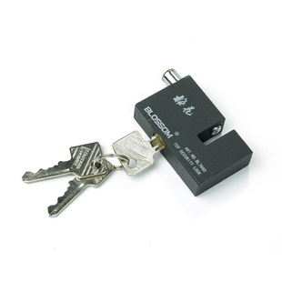 梅花锁 实力派防盗抗剪抗砸矩形钢锁铁锁 黑色塑钢防锈铁挂锁