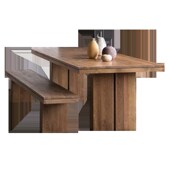 北美白蜡木餐桌美式 茶台桌 乡村樱桃木大板桌全实木写字会议桌日式