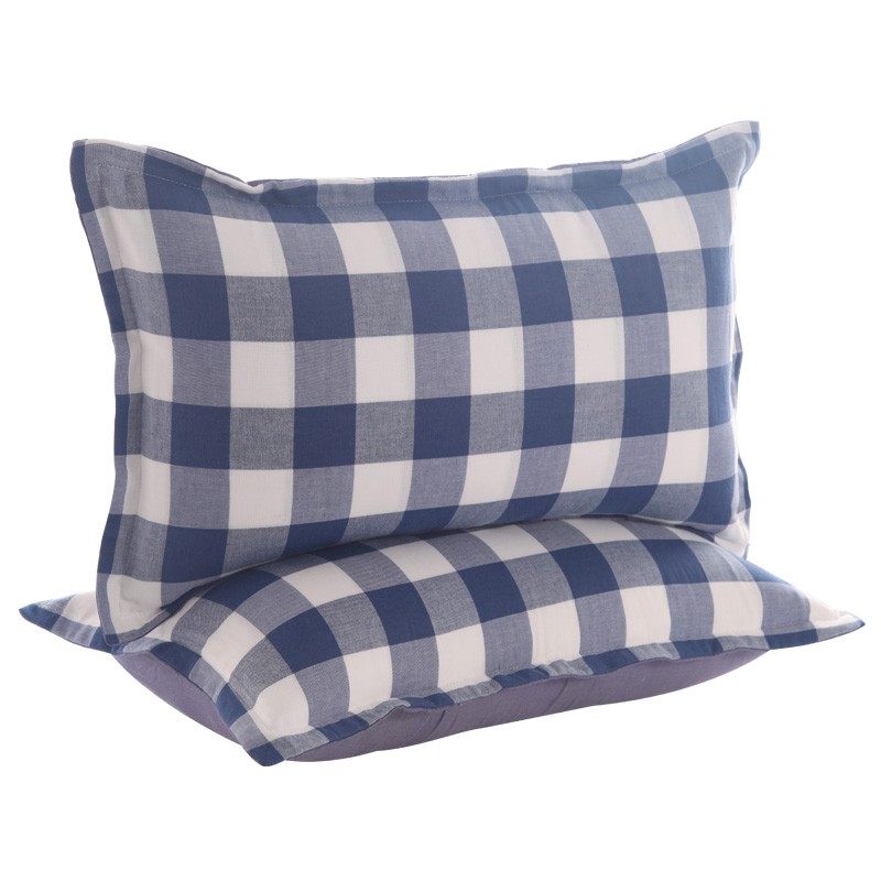 四层纱布纯棉枕套一对装成人枕头套单人枕芯套全棉四季大号加厚款