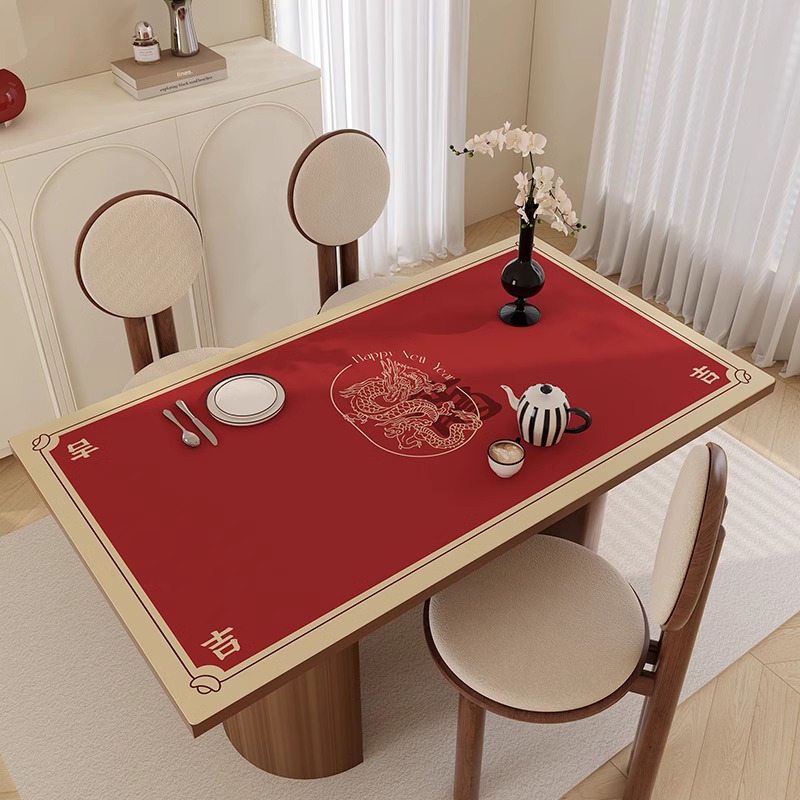 新款防水喜庆桌布桌垫防油防烫