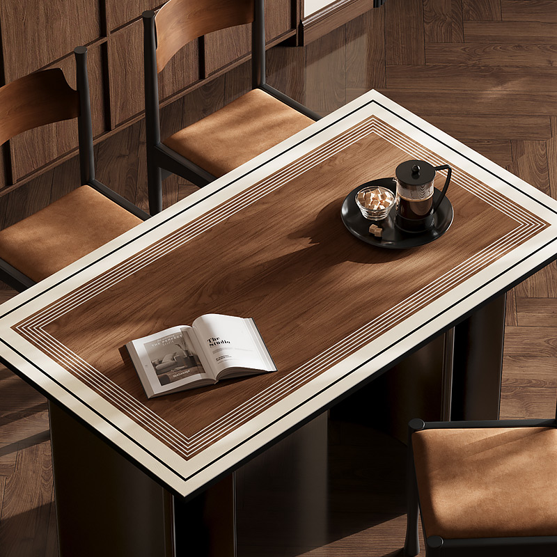 清江画廊木纹三防桌布桌垫高级感