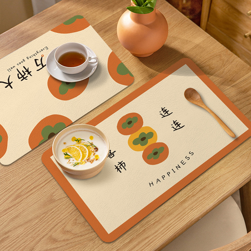 清江画廊油隔热防烫高级感餐垫